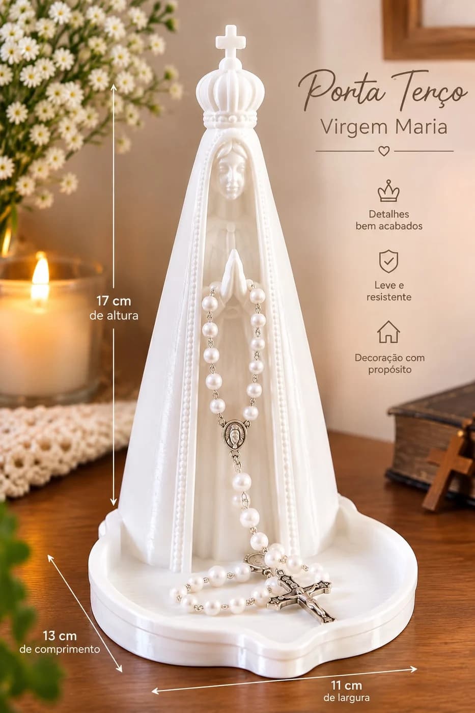 Porta Terço Virgem Maria